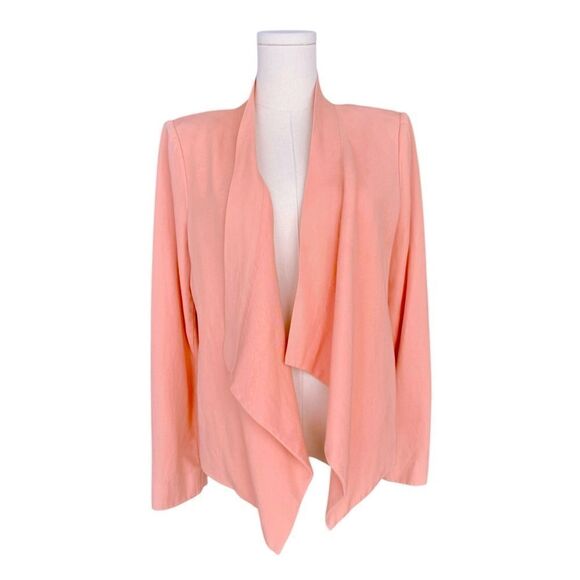 BCBGMAXAZRIA EUC Abree draped open-front jacket in Blush Size L - Picture 1 of 10